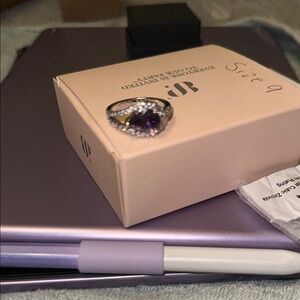 Purple Gemstone Silver Ring